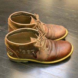 JEEP Men’s Vermont Hiking Boots Ankle High Leather Outdoor Shoes Size 8.5